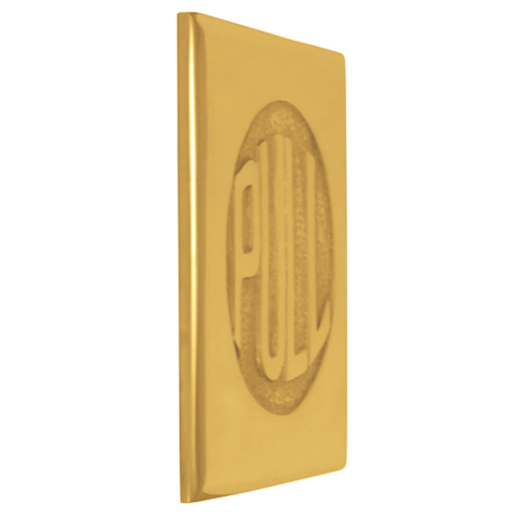 2 3/4 Inch Brass Classic American "PULL" Plate