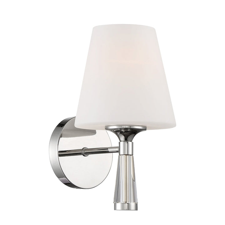 Crystorama Crystorama Ramsey 1 Light Polished Nickel Sconce