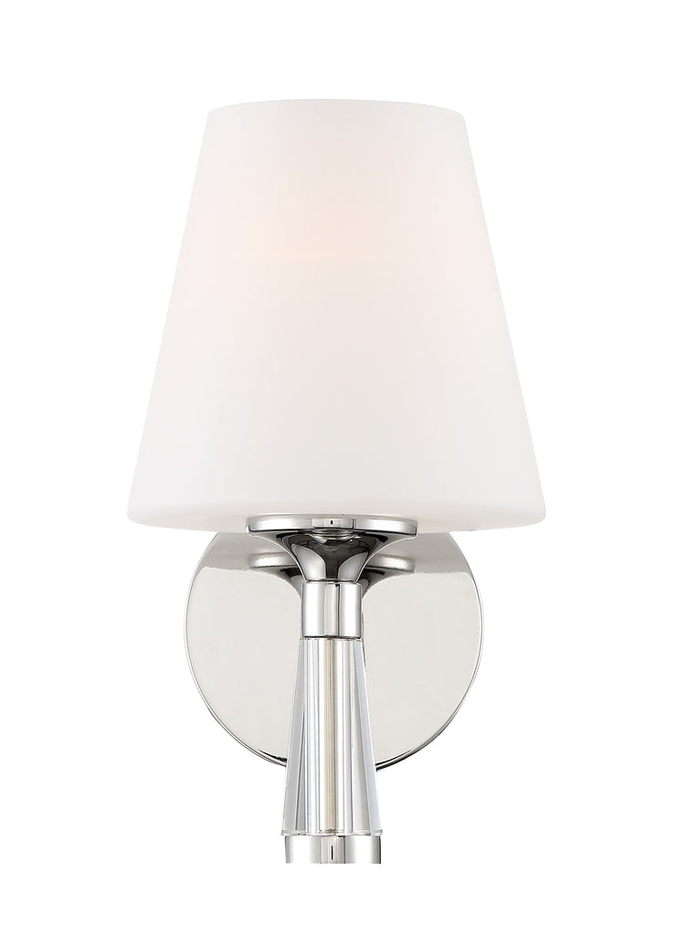 Crystorama Crystorama Ramsey 1 Light Polished Nickel Sconce