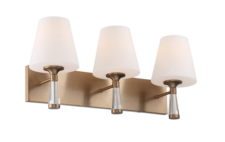 Crystorama Crystorama Ramsey 3 Light Vibrant Gold Bathroom Vanity