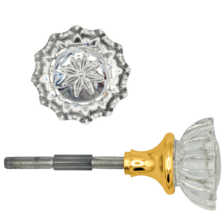 Fluted Crystal Spare Knob Set (Several Finishes Available)