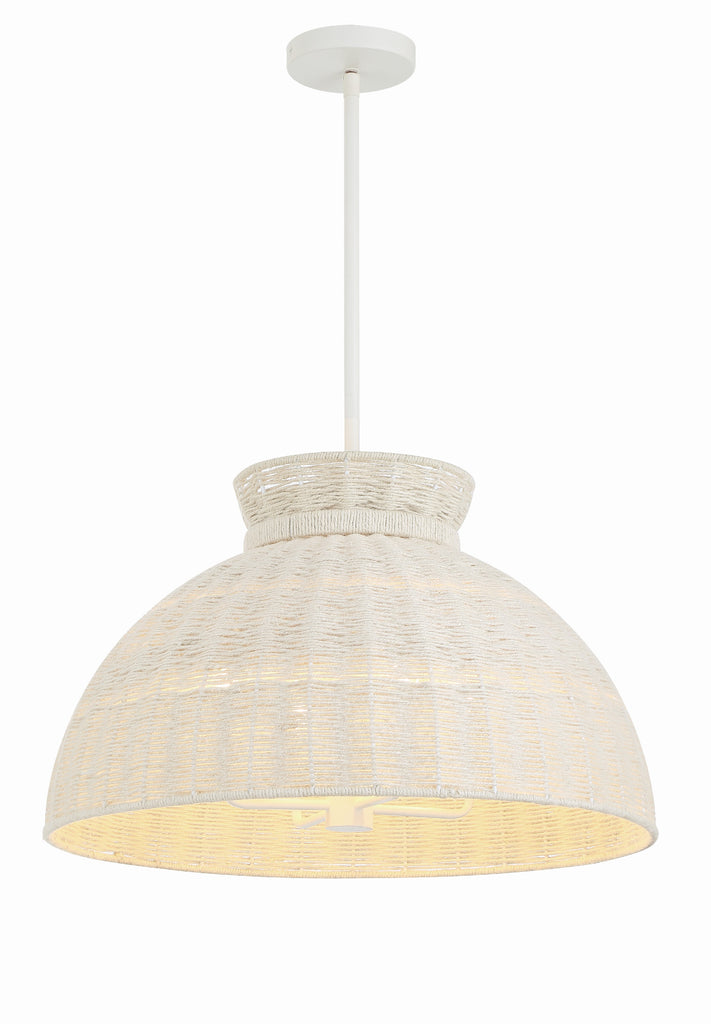 Crystorama Crystorama Reese 4 Light Matte White Chandelier