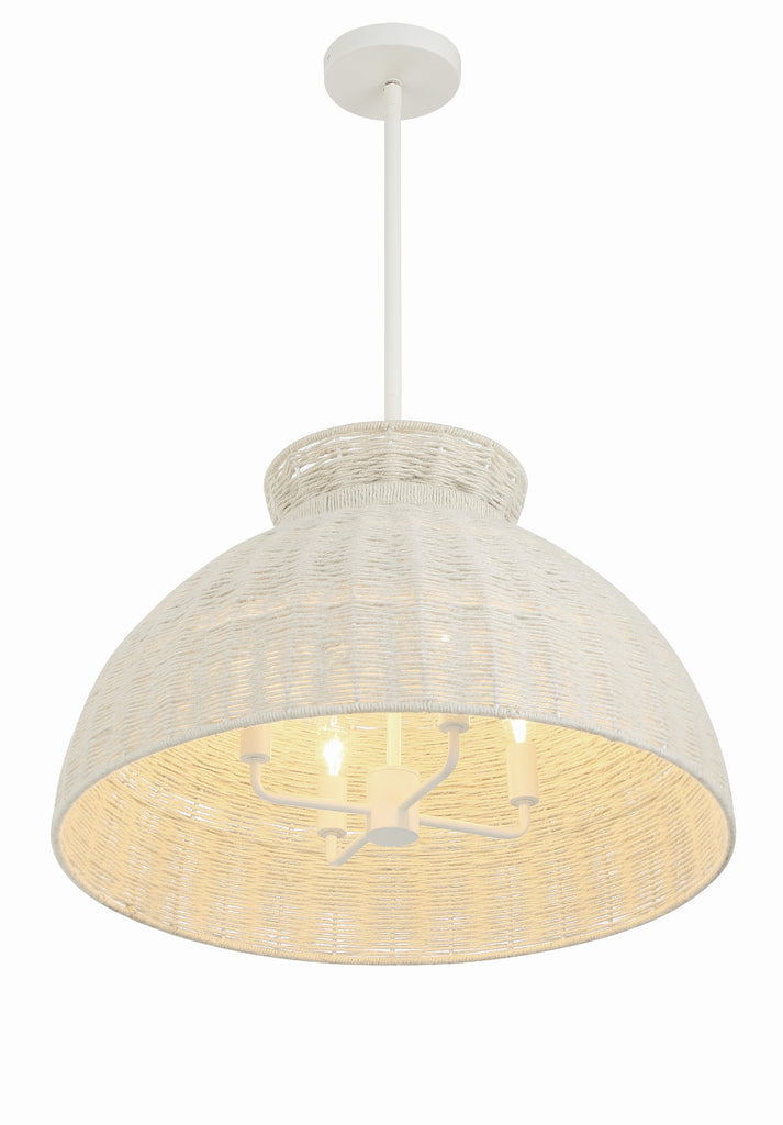 Crystorama Crystorama Reese 4 Light Matte White Chandelier