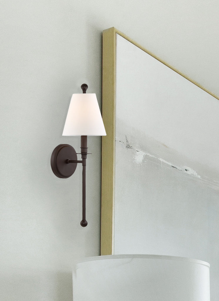 Crystorama Crystorama Riverdale 1 Light Dark Bronze Sconce