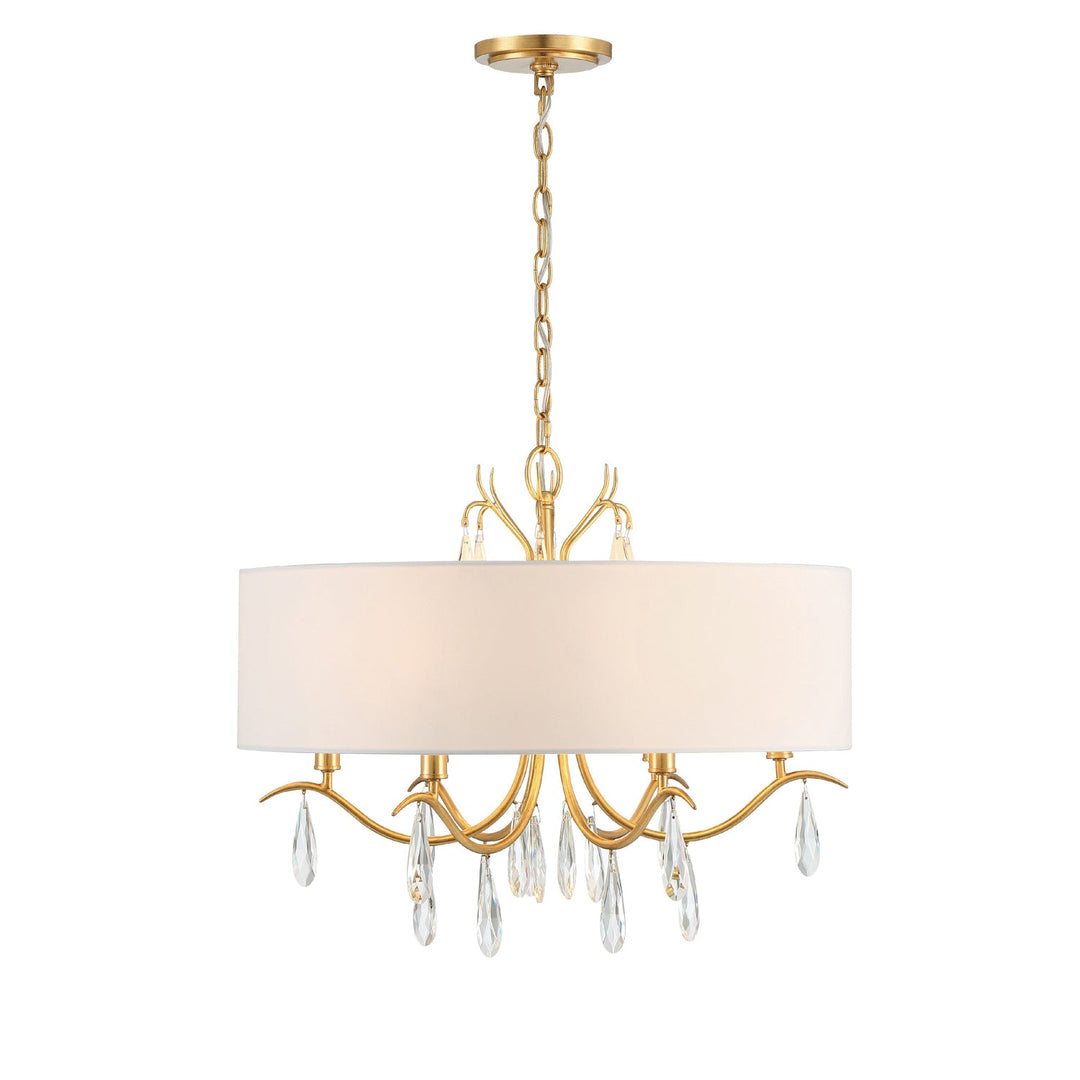 Crystorama Crystorama Rollins 6 Light Antique Gold Chandelier