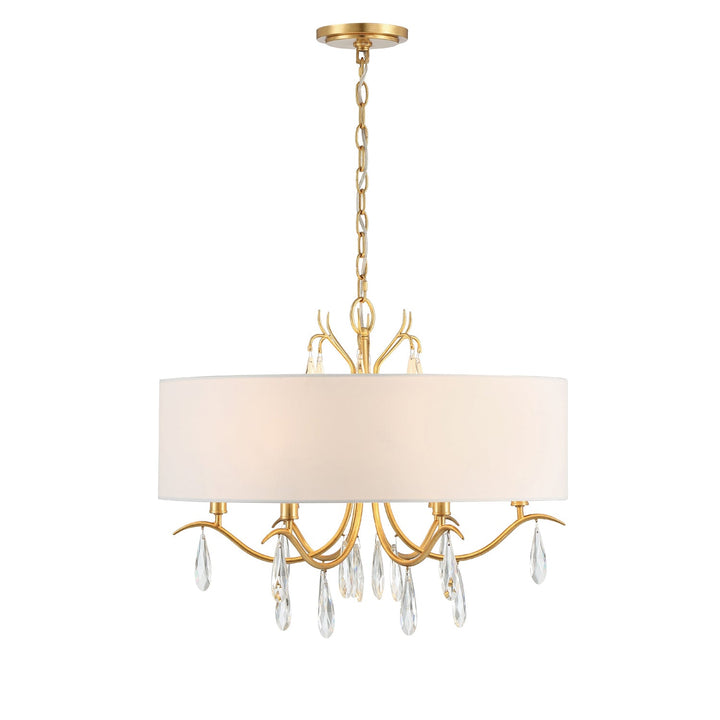 Crystorama Crystorama Rollins 6 Light Antique Gold Chandelier