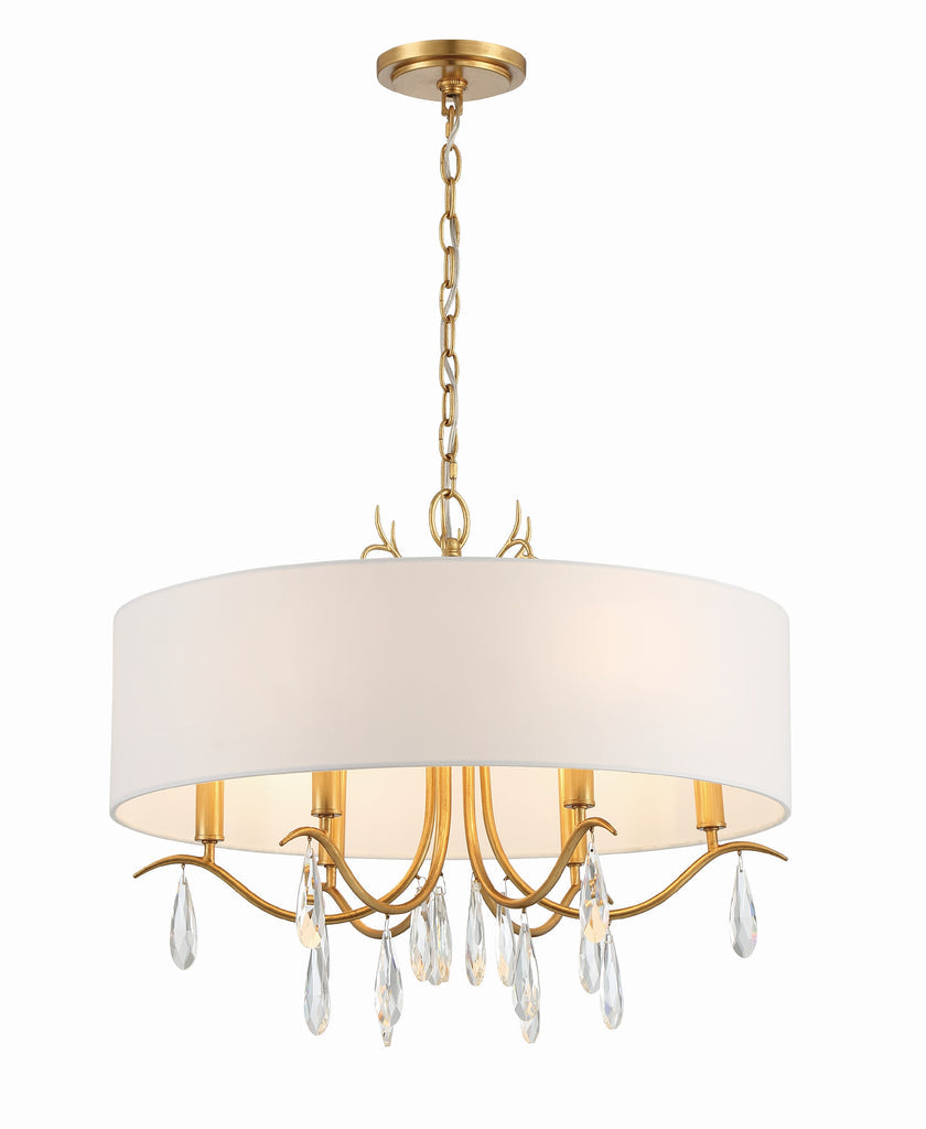 Crystorama Crystorama Rollins 6 Light Antique Gold Chandelier