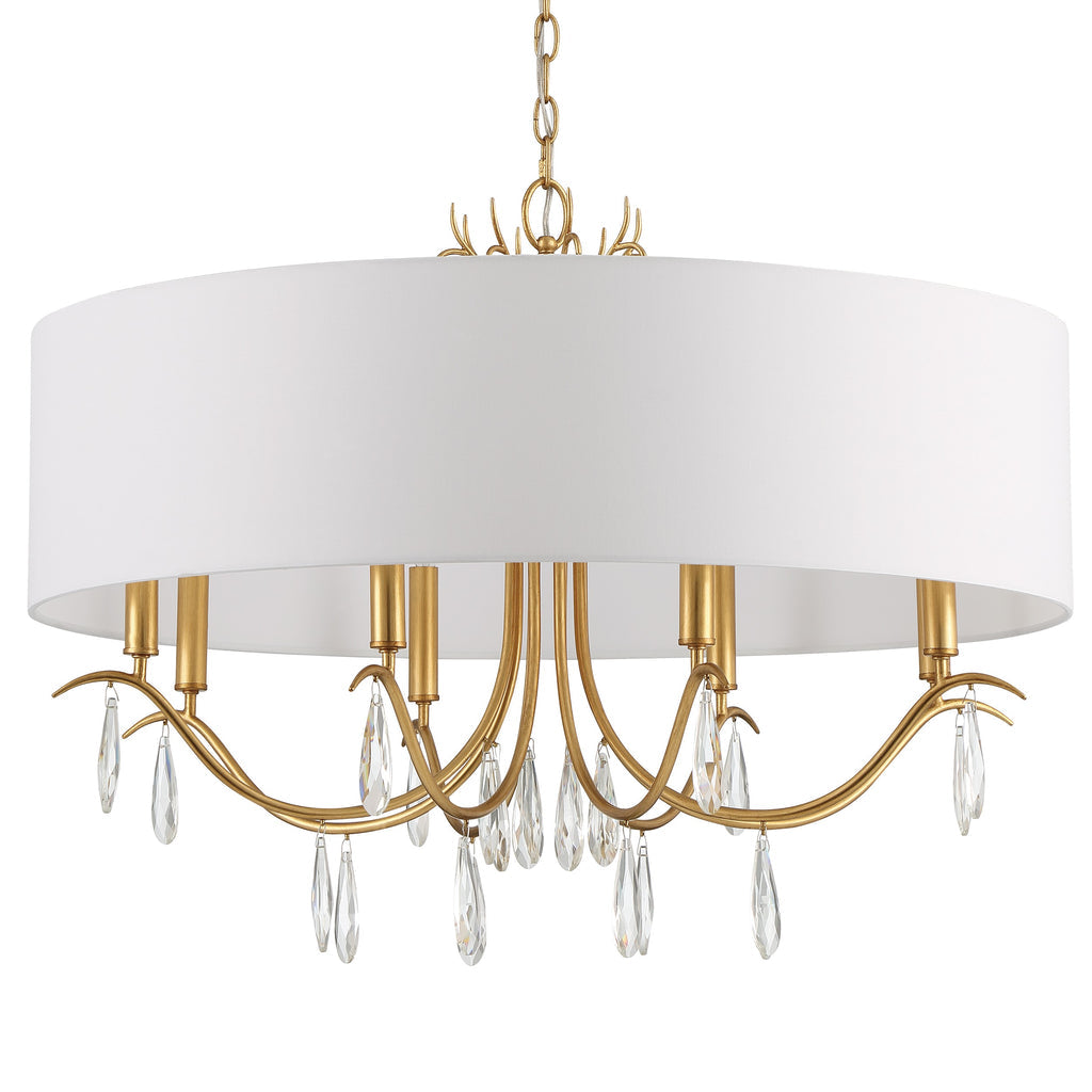 Crystorama Crystorama Rollins 8 Light Antique Gold Chandelier