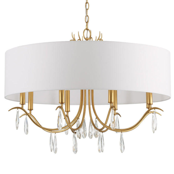 Crystorama Crystorama Rollins 8 Light Antique Gold Chandelier