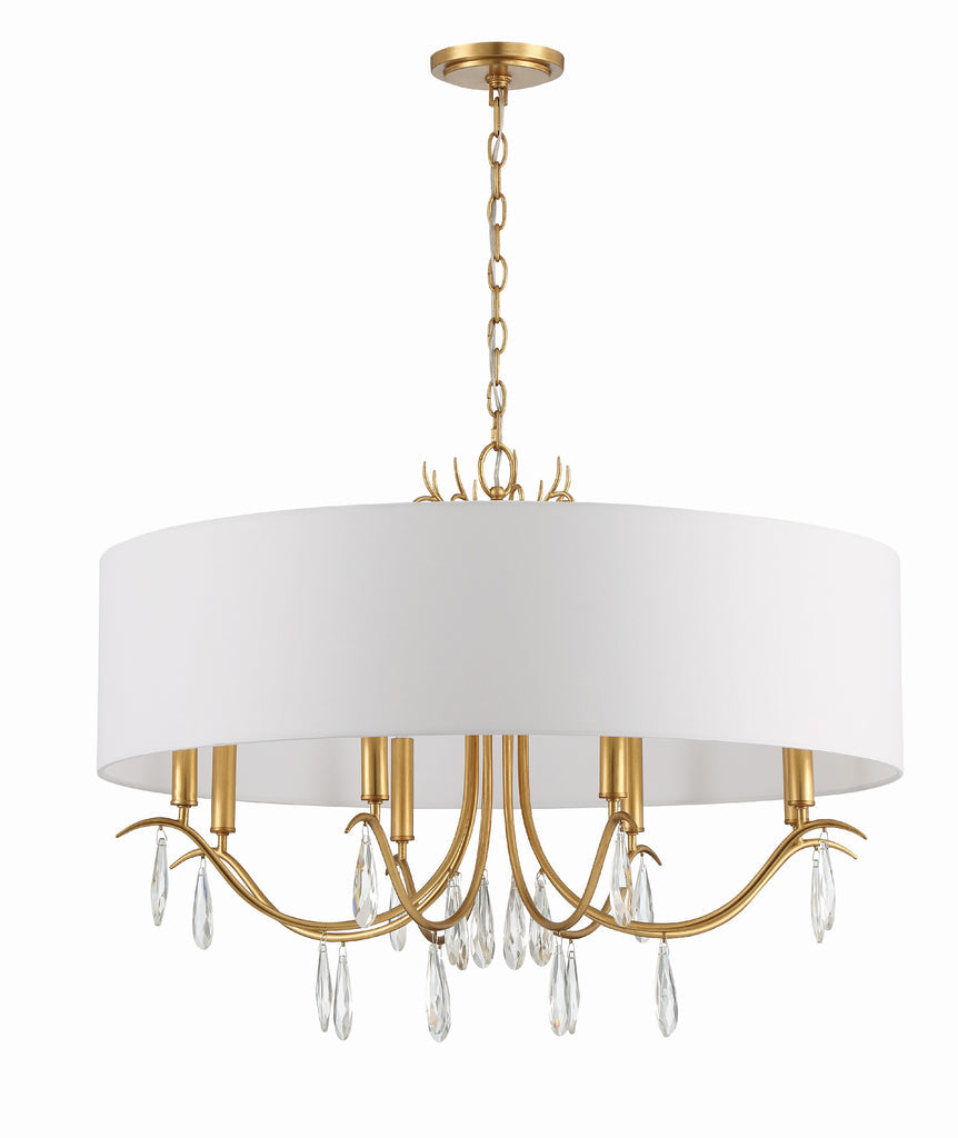 Crystorama Crystorama Rollins 8 Light Antique Gold Chandelier