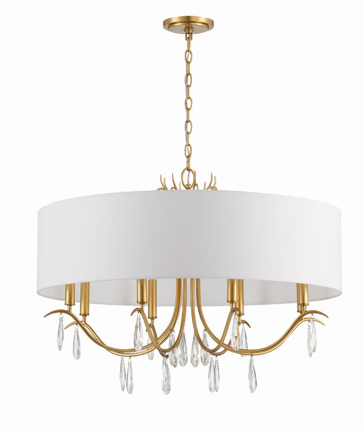 Crystorama Crystorama Rollins 8 Light Antique Gold Chandelier