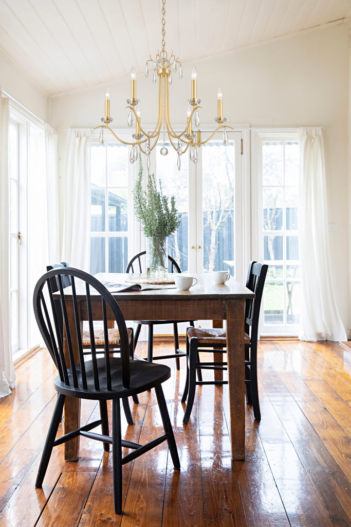 Crystorama Crystorama Rollins 6 Light Antique Gold Chandelier