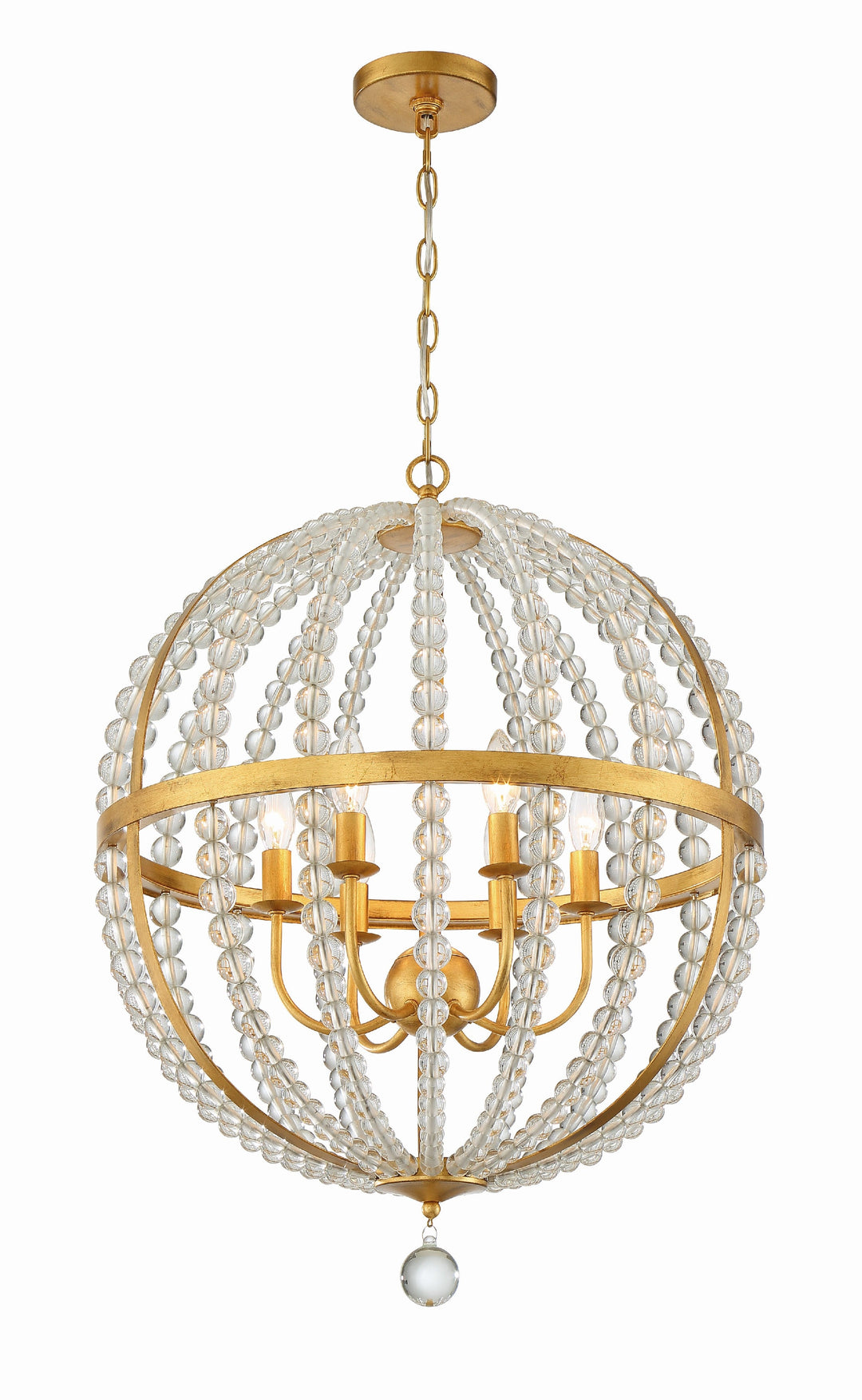 Crystorama Crystorama Roxy 6 Light Antique Gold Chandelier