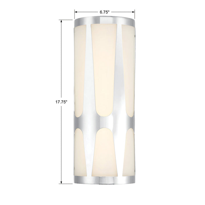Crystorama Crystorama Royston 2 Light Polished Chrome Sconce