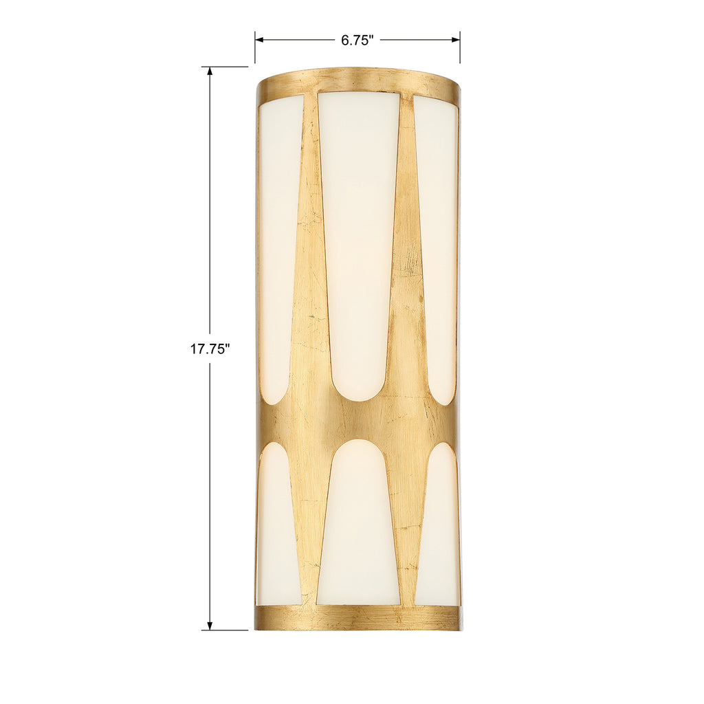 Crystorama Crystorama Royston Integrated LED Antique Gold Sconce 
