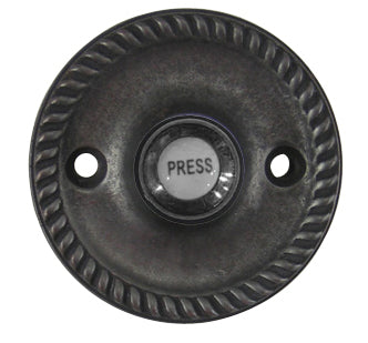 Solid Brass Georgian Roped Doorbell (Several Finishes Available) COPPER MOUNTAIN HARDWARE