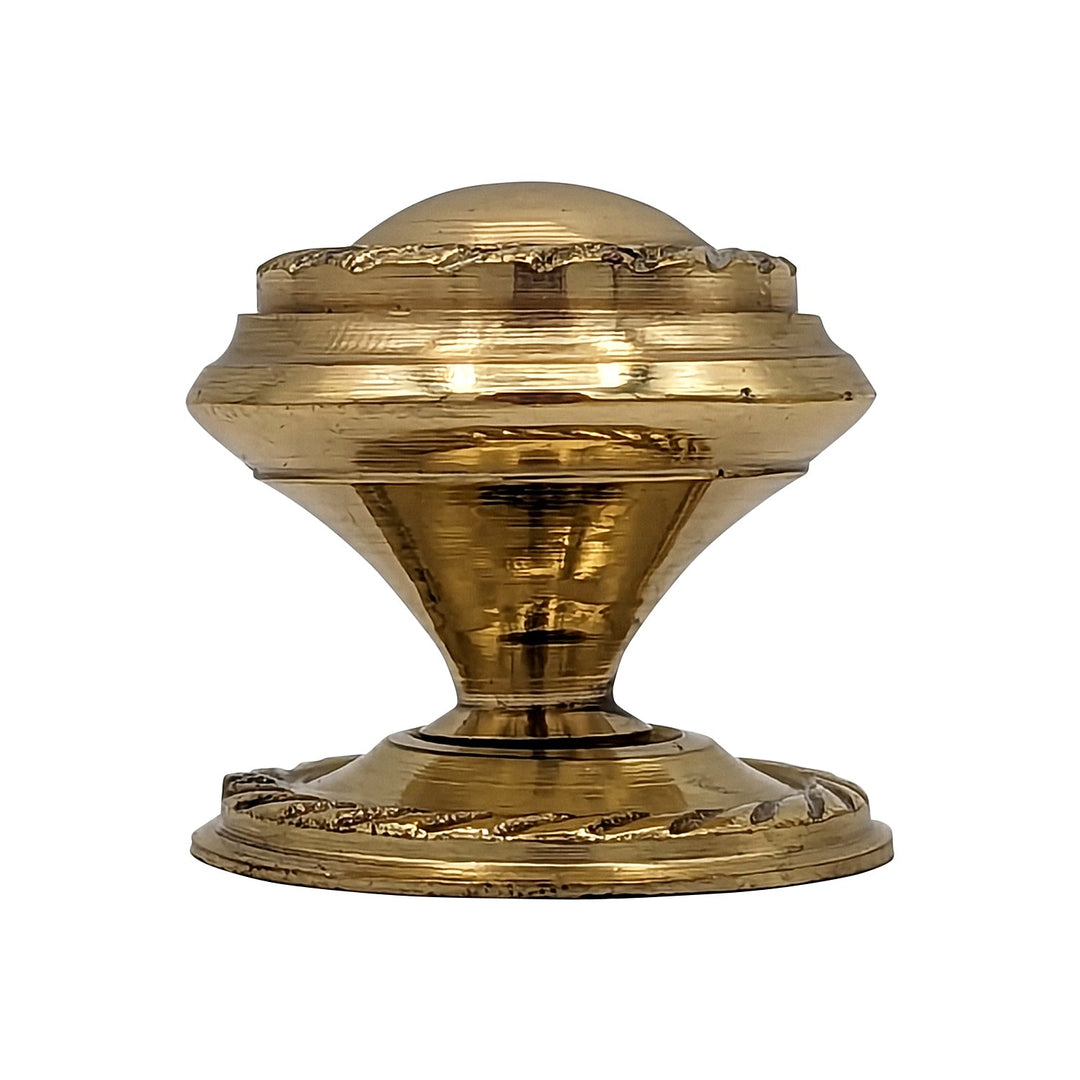 COPPER MOUNTAIN HARDWARE Solid Brass Georgian Roped Round Cabinet & Furniture Knob