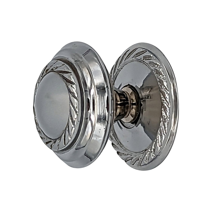 1 1/4 Inch Solid Brass Georgian Roped Round Cabinet & Furniture Knob COPPER MOUNTAIN HARDWARE