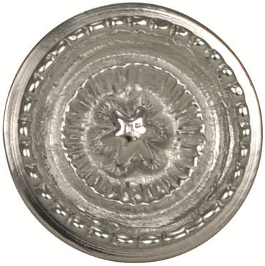 1 1/4 Inch Solid Brass Beaded Star Round Cabinet & Furniture Knob COPPER MOUNTAIN HARDWARE