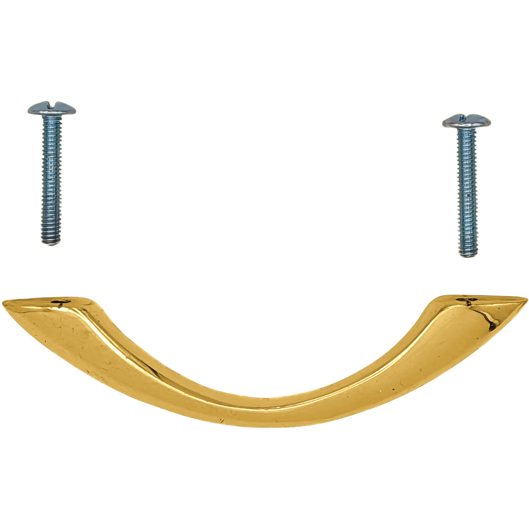 4 Inch Overall (3 Inch c-c) Solid Brass Traditional Cabinet & Furniture Pull