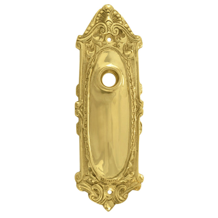 Ornate Victorian Long Solid Brass Backplate (Several Finishes Available) COPPER MOUNTAIN HARDWARE