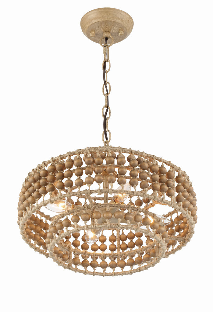 Crystorama Crystorama Silas 4 Light Burnished Silver Mini Chandelier