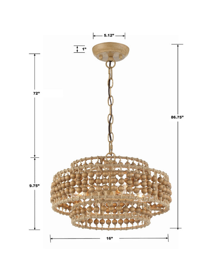 Crystorama Crystorama Silas 4 Light Burnished Silver Mini Chandelier