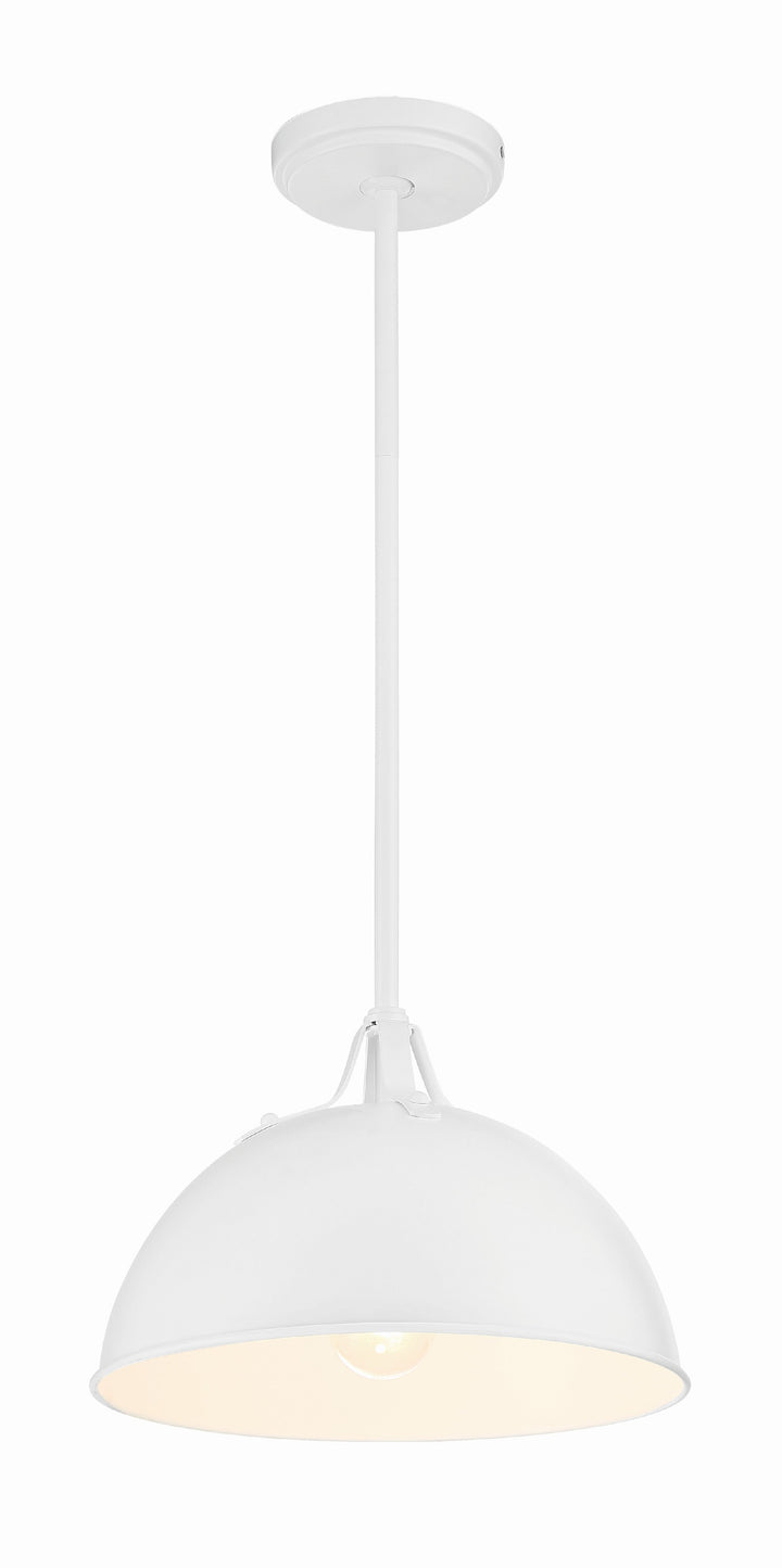 Soto 1 Light White Mini Pendant Pendant Crystorama