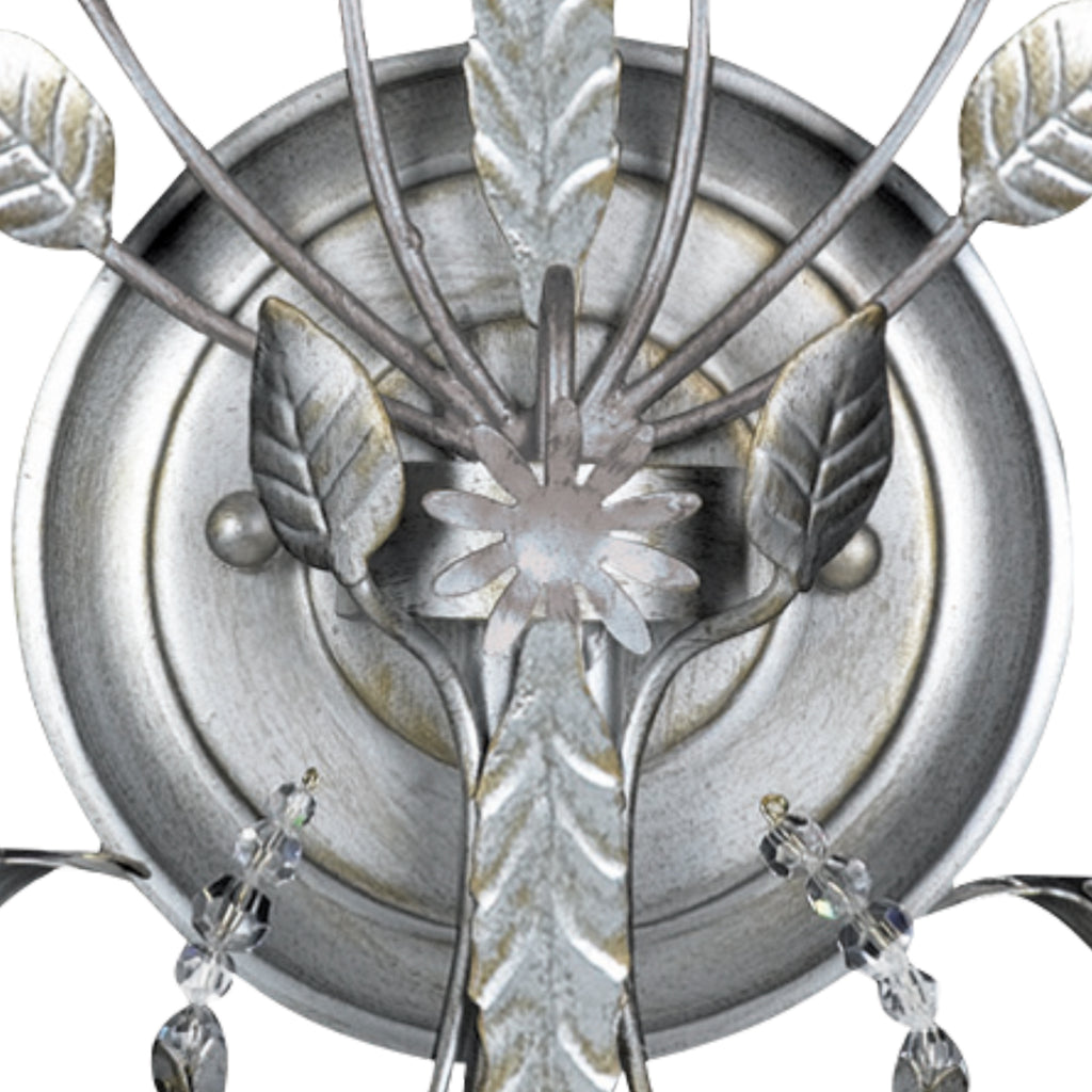 Crystorama Crystorama Paris Market 2 Light Silver Leaf Sconce