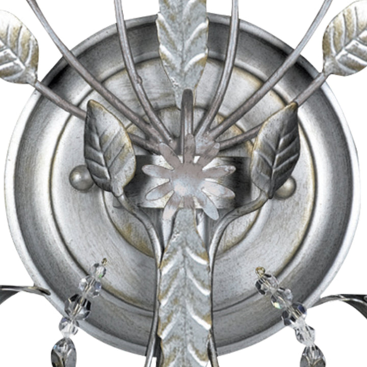Crystorama Crystorama Paris Market 2 Light Silver Leaf Sconce