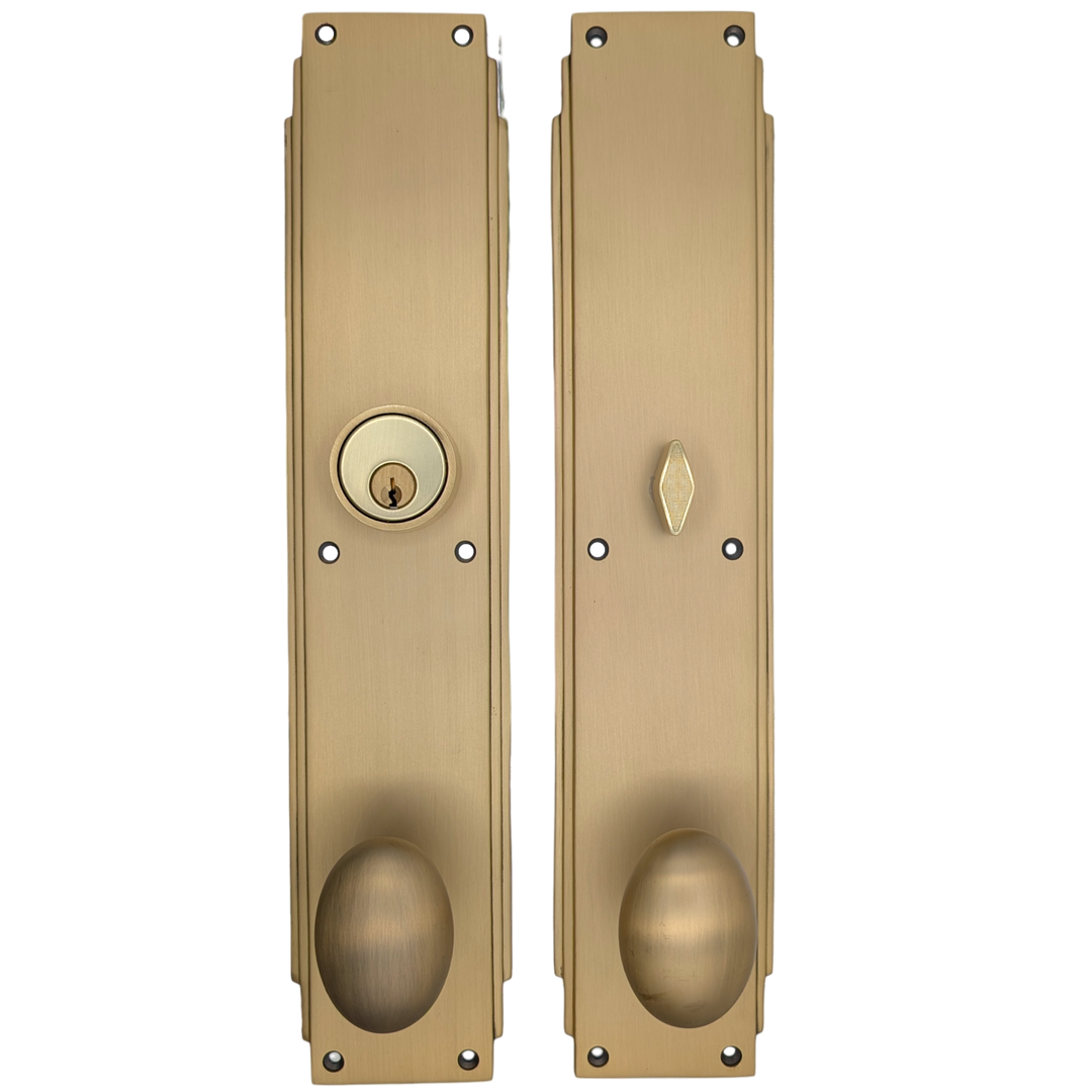 ##Antique Hardware## Skyscraper Single Door Entryway Set (Several Knob & Finish Options Available)