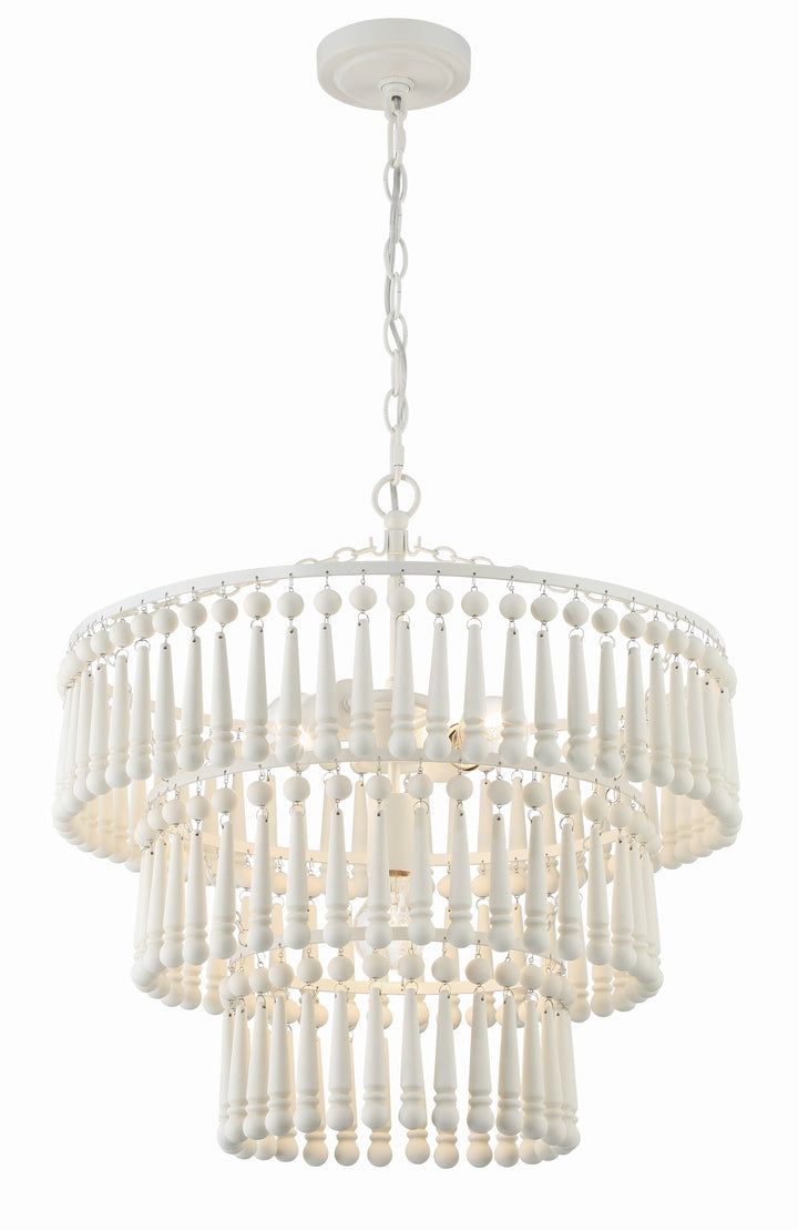 Crystorama Crystorama Tiana 3 Light Matte White Chandelier