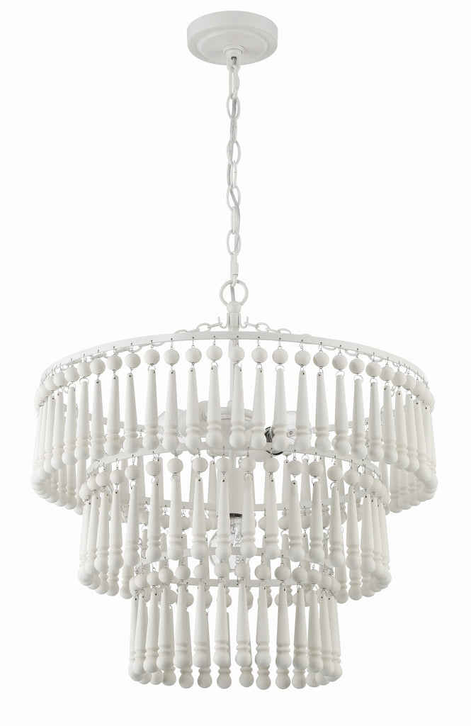 Crystorama Crystorama Tiana 3 Light Matte White Chandelier