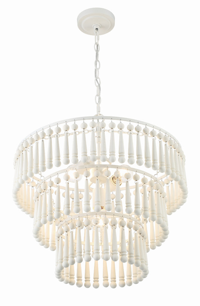 Crystorama Crystorama Tiana 3 Light Matte White Chandelier