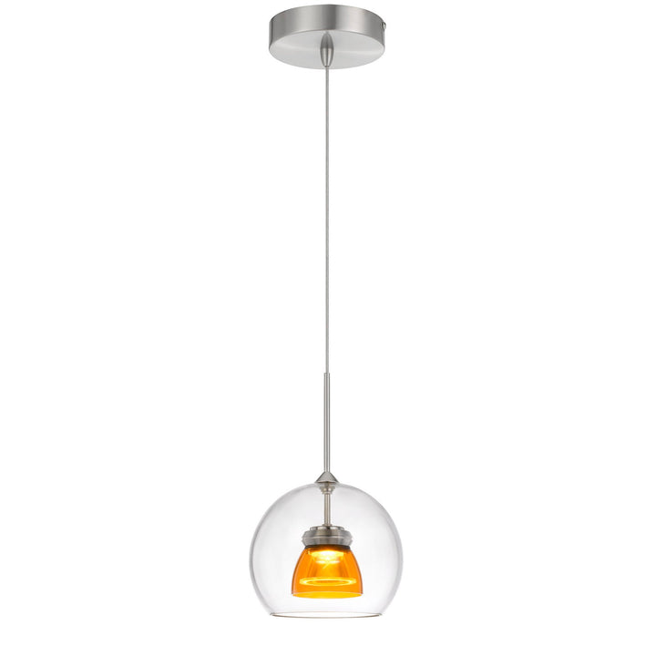 INTEGRATED DIMMABLE LED GLASS MINI PENDANT LIGHT. 6W, 450 LUMEN, 3000K Pendant Cal Lighting