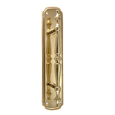 11 1/2 Inch Solid Brass Beaded Door Pull (Several Finishes Available)