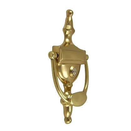 COPPER MOUNTAIN HARDWARE 6 Inch (3 3/4 Inch c-c) Solid Brass Traditional Door Knocker