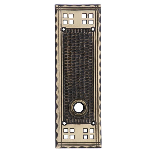 Arts & Crafts Style Solid Brass Backplate (Several Finishes Available)