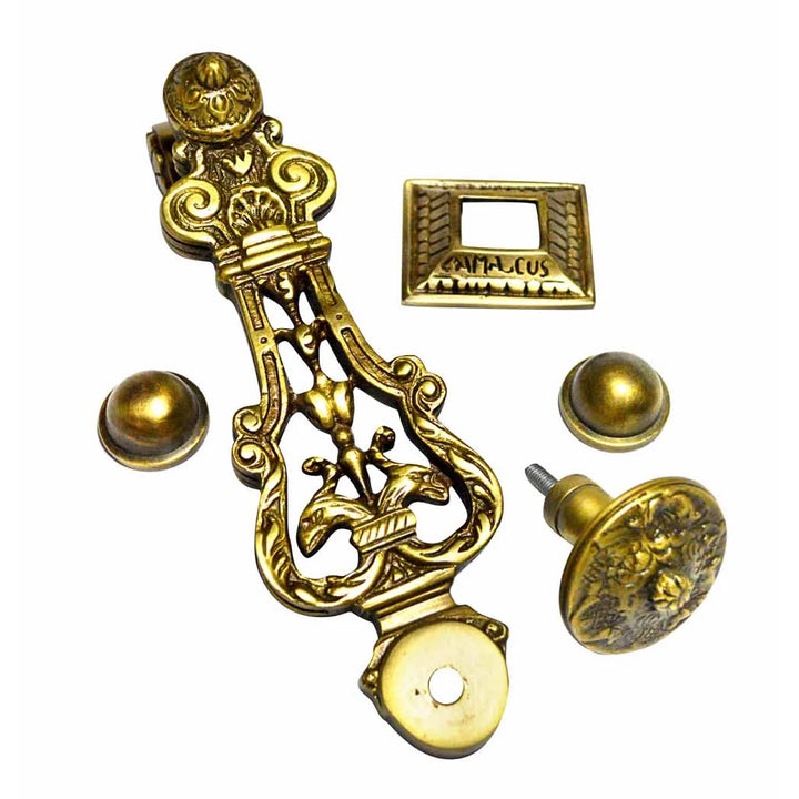 French Empire 9 inch Brass Lost Wax Cast Door Knocker (Several Finishes Available)