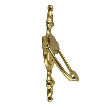 COPPER MOUNTAIN HARDWARE 6 Inch (3 3/4 Inch c-c) Solid Brass Traditional Door Knocker