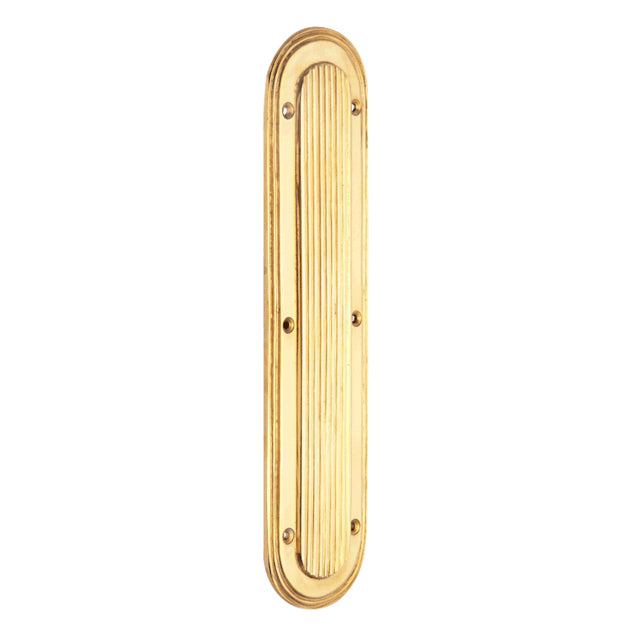 10 1/2 Inch Classic Art Deco Solid Brass Push Plate (Several Finishes Available)