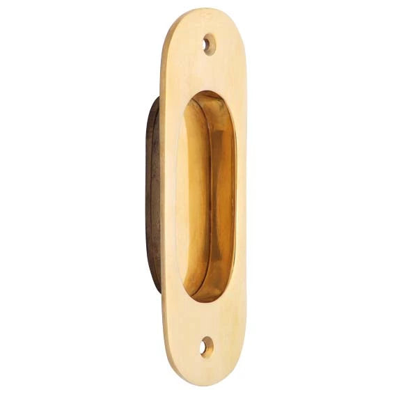 5 Inch Traditional Oval Pocket Door Pull (Several Finishes Available)