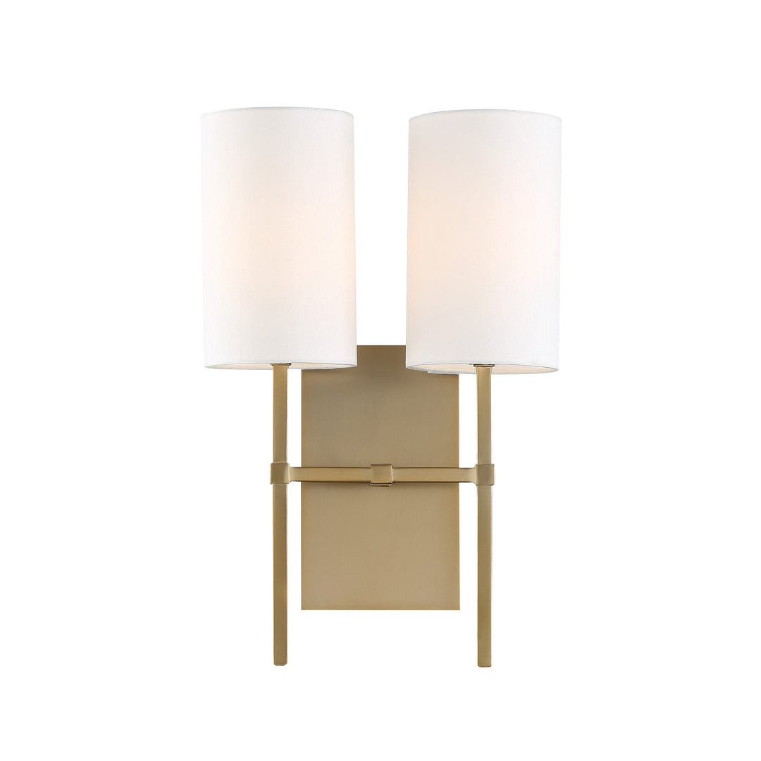Crystorama Crystorama Veronica 2 Light Aged Brass Sconce