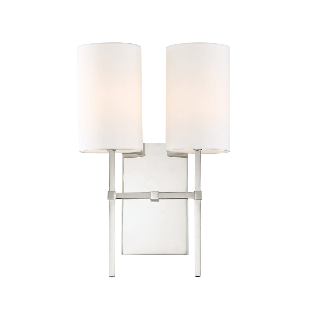 Crystorama Crystorama Veronica 2 Light Polished Nickel Sconce