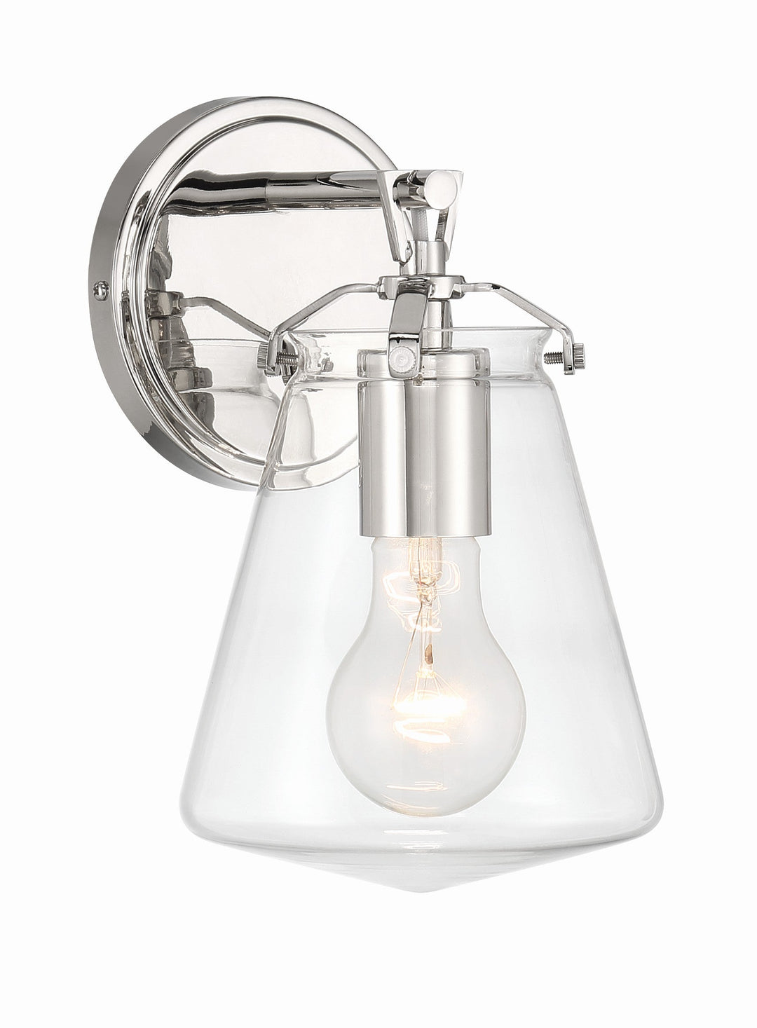 Crystorama Crystorama Voss 1 Light Polished Nickel Sconce