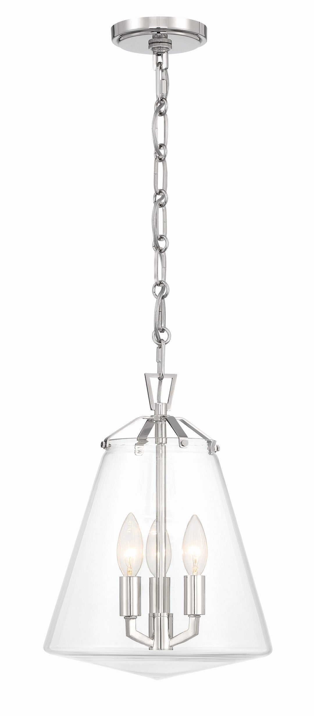 Crystorama Crystorama Voss 3 Light Polished Nickel Mini Chandelier