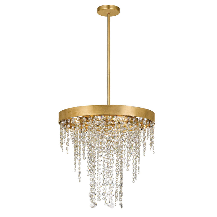 Crystorama Crystorama Winham 5 Light Antique Gold Crystal Chandelier