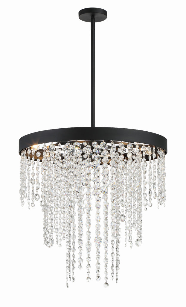 Crystorama Crystorama Winham 6 Light Black Forged Chandelier