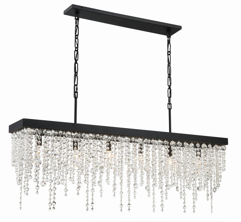 Crystorama Crystorama Winham 6 Light Black Forged Chandelier
