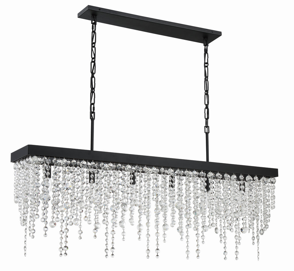 Crystorama Crystorama Winham 6 Light Black Forged Chandelier